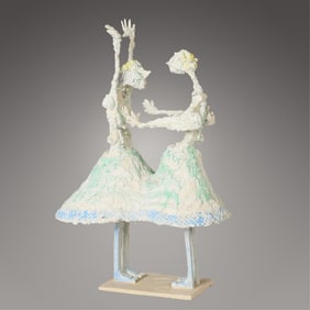 Louis Cane "Deux Femmes" Bronze Sculpture