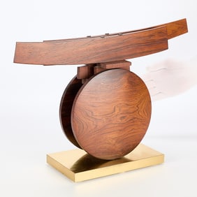 Ben Goo Abstract Carved Wood Sculpture