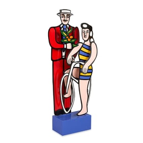 Joseph Meerbott Painted Aluminum Sculpture 1995
