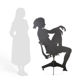 Bruce Stillman Nude in Chair Steel Sculpture