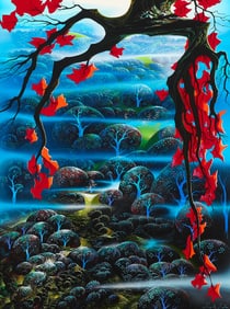 Eyvind Earle "Valley of Dreams" Serigraph