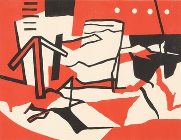 Ralston Crawford "U.S.S. Nevada" Screenprint 1949