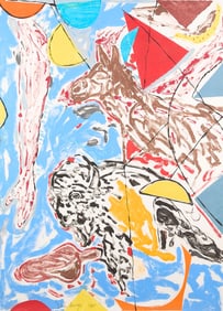 Italo Scanga Abstract Monotype Print 1985