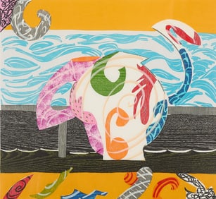 Betty Woodman "Boardwalk Vase" Woodcut