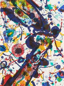 Sam Francis "Michel Waldberg" Lithograph 1986