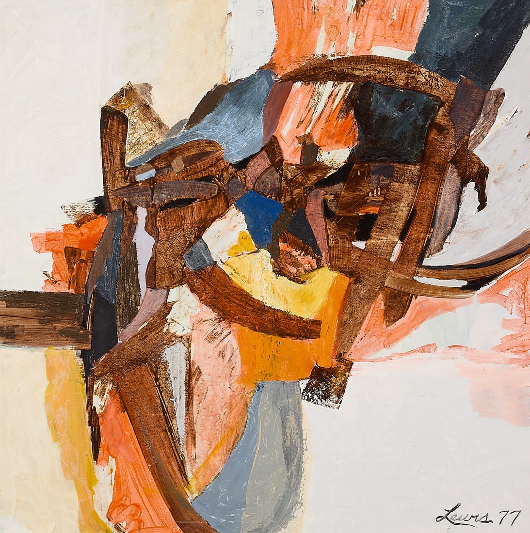 Norma Lewis "Happening 1" Painting 1977 (1 of 7)