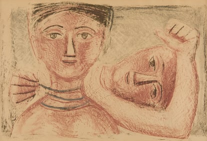 Massimo Campigli "Le Collier" Lithograph 1952