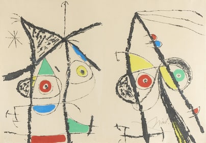 Joan Miro "Le Courtesan Grotesque" Print 1974