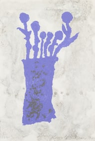 Donald Baechler "Blue Flowers" Stencil 1997