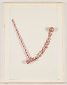 Barton Lidice Benes "Cricket (Red)" Mixed Media