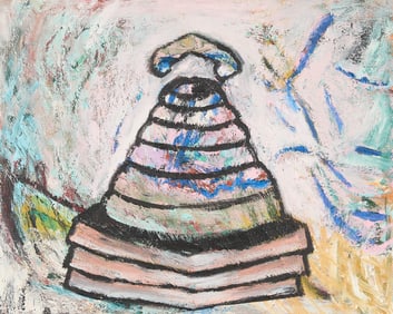 Lance Kiland "Beehive" Oil & Wax on Canvas