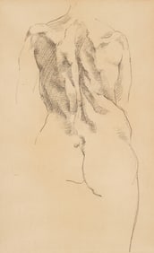 Harold Tovish Nude Charcoal Drawing