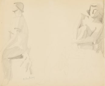 Milton Avery "Two Women" Drawing 1949