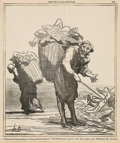 Honore Daumier "Poor Extra Parliamentary..." Print