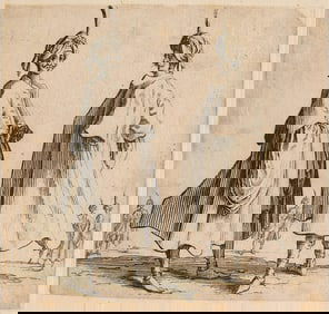 Attr. Jacques Callot "Two Turks" Etching