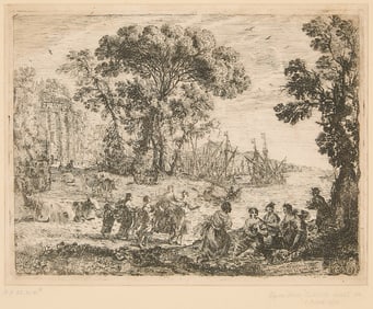 Claude Lorraine "Rape of Europa" Etching