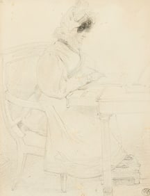 Francois Bouchot "Notre Grand'mere" Drawing