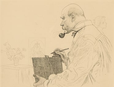 Carl Larsson Self Portrait Lithograph