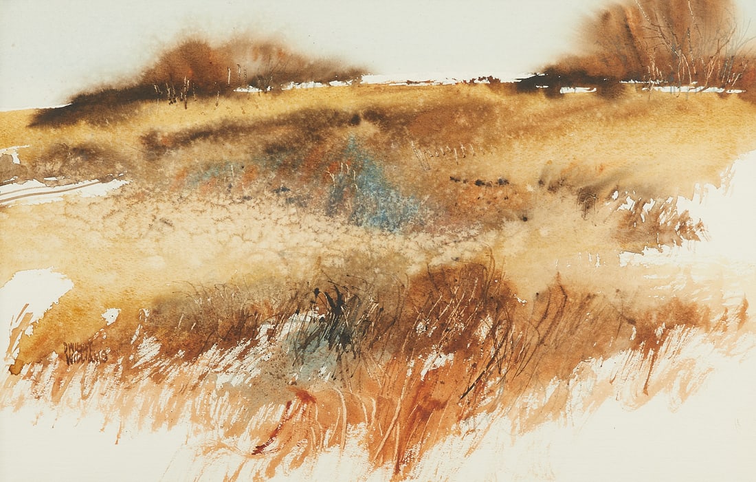 Dwight Williams "Autumn Fields I" Watercolor (1 of 6)