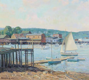 Stapleton Kearns "Smith Cove" Harbor Painting