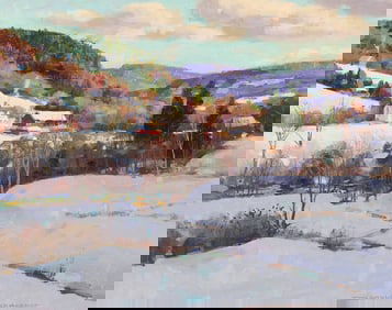 Donald Allen Mosher "White River, VT" Painting