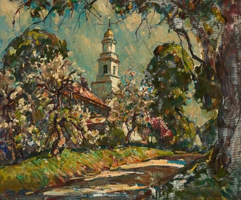 William Lester Stevens Church Painting
