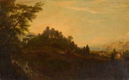 Joseph Ropes "Coast of Italy" Landscape Painting