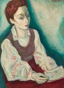 Max Band Woman with Book Portrait Painting