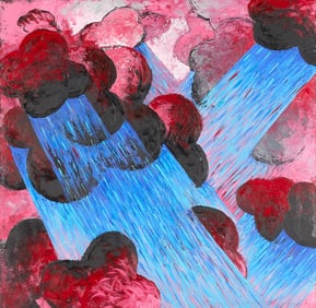 Louisa Chase Abstract Rain Painting 1982