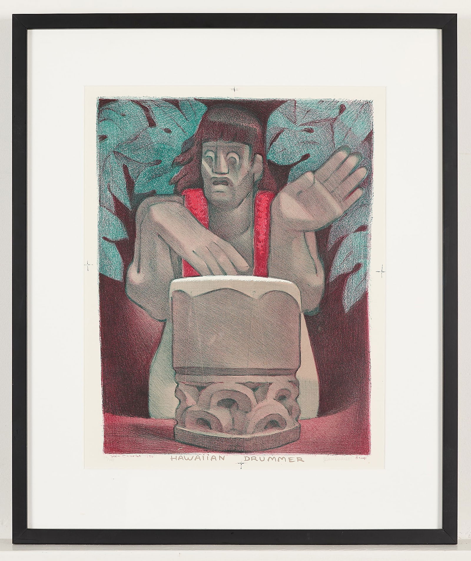 Jean Charlot "Hawaiian Drummer" Lithograph (1 of 6)