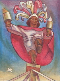 Jean Charlot "El Volador" Lithograph 1948