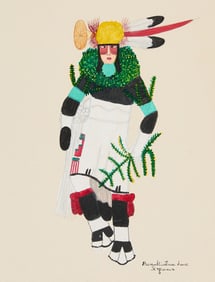Jose Encarnacion Pena Pumpkin Flower Dance Gouache