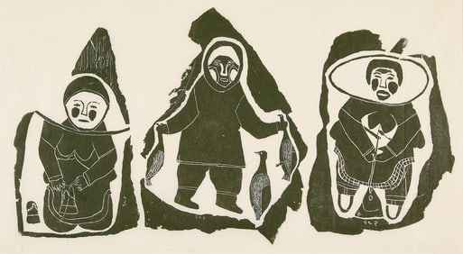 Alasi Audla Tullaugak “Personnages?? Lithograph