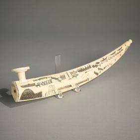19th c. Yupik Chukchi Siberian Carved Pipe