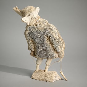 Nick Sikkuark "Imaginary Figure with Fish" Sculpture