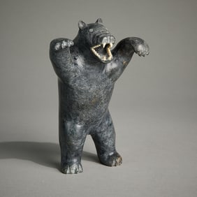 Bob Konana Soapstone "Standing Bear" Carving