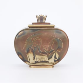 Nylund & Dahl for Rorstrand Flambe Elephant Vase