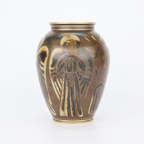 Nylund for Rorstrand Ceramic Flambe Angel Vase