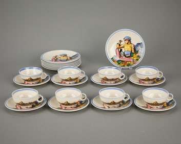 Set 8 Rockwell Kent "Salamina" Ceramic Dishware