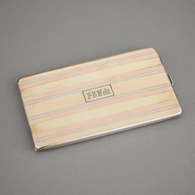 Sterling & 14k Gold Cigarette Case