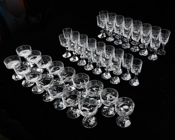 48 Pc French Baccarat Narcisse Crystal Stemware