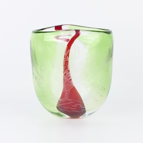 Hydman-Vallien for Kosta Boda Large Art Glass Vase