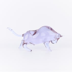 Livio Seguso Unique Murano Glass "Toro" Bull