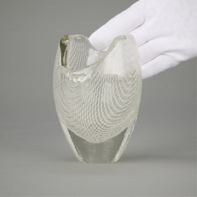 Attributed to Seguso Freeform Murano Glass Bowl