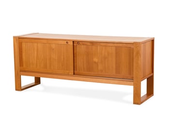 Danish MCM Teak Sideboard w/ Tambour Doors