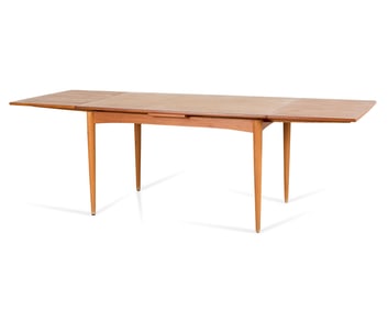 Danish MCM Teak Wooden Dining Table w/ Leaves