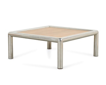 Mascheroni MCM Wood & Aluminum "Tubo" Coffee Table