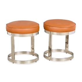 Pair Swaim Manhattan Bench Stools