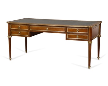 Antique Louis XVI Style Executive Writing Desk
