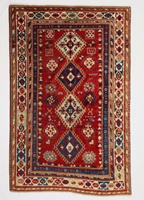 Early 20th c. Caucasian Kazak Rug 8'8"x5'6"
